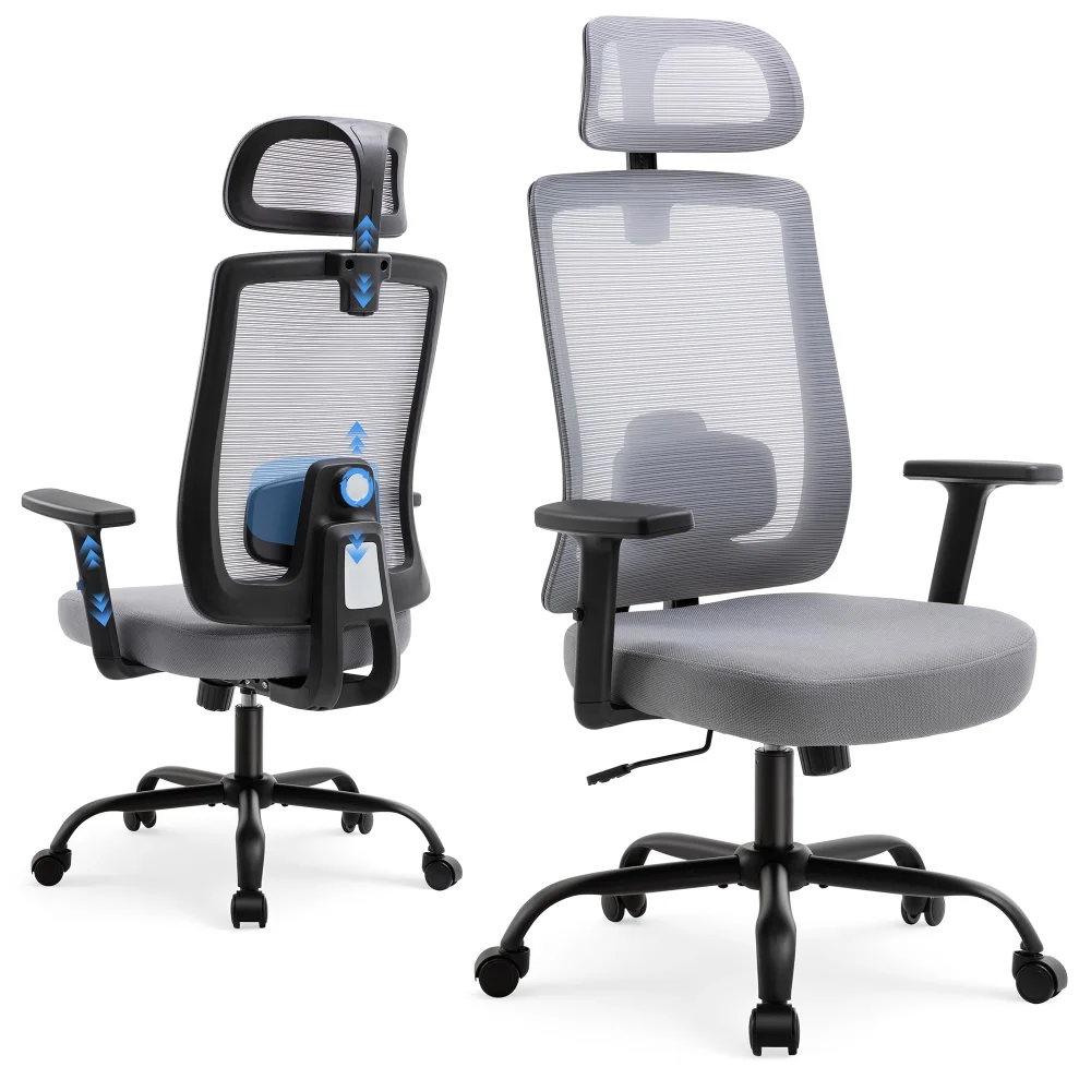Office & Gaming Chairs, Grey, ergonomic mesh