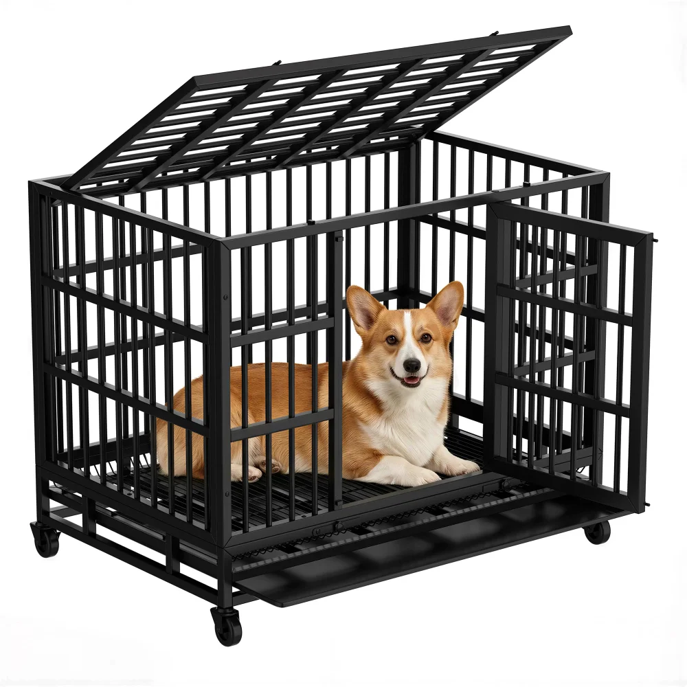 Dog Crates, 38", Black