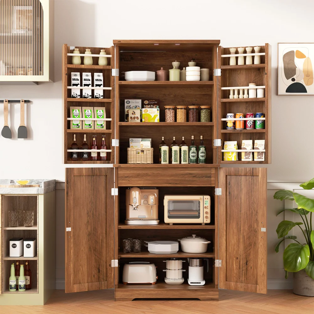 Pantry Cabinets, Rustic Brown