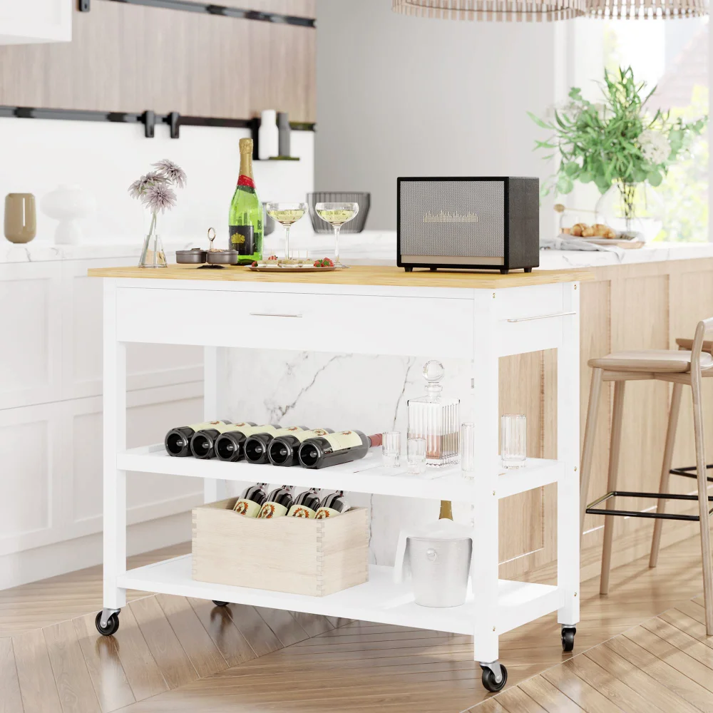 Kitchen Islands, White, towel rack