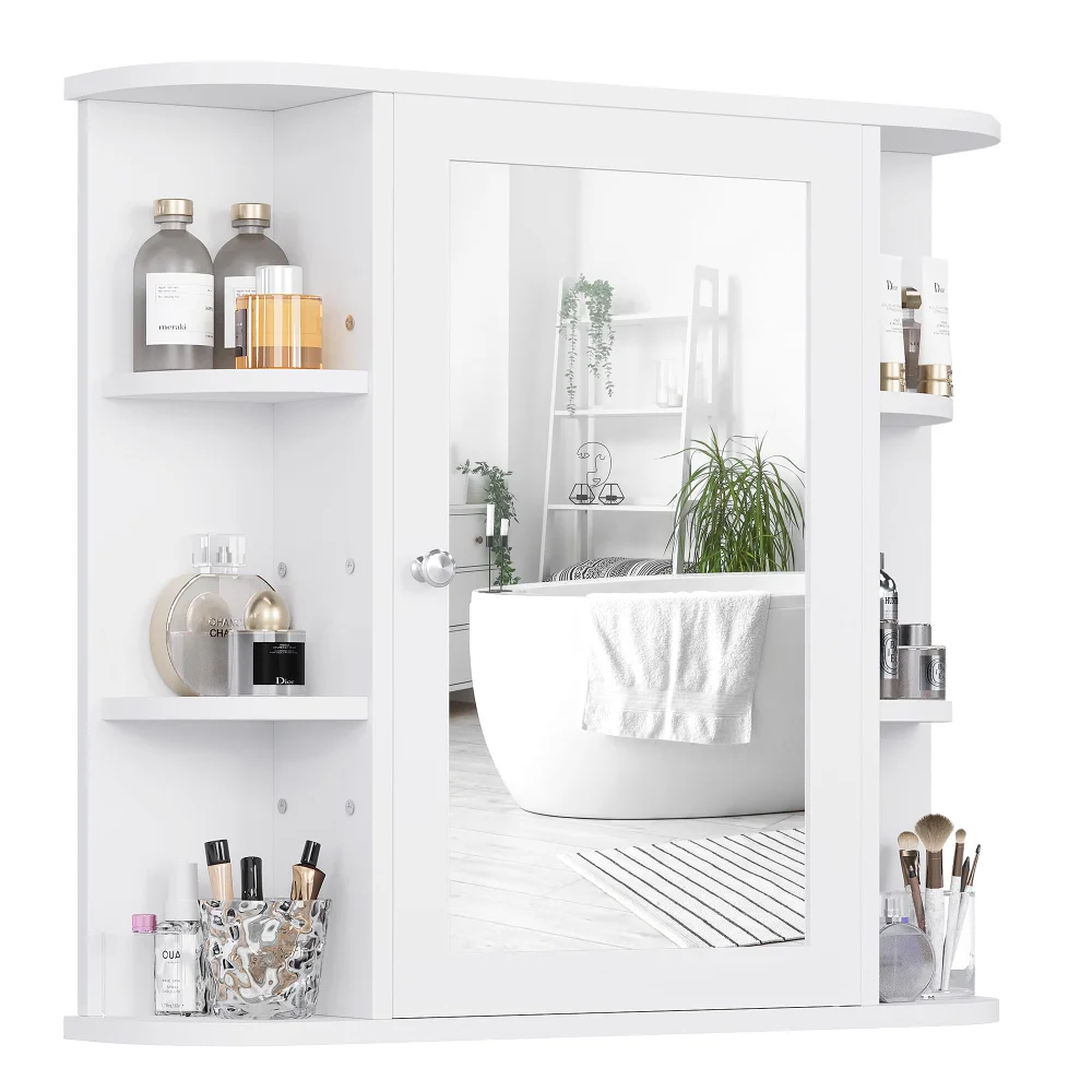 Medicine Cabinets, White, mirrored
