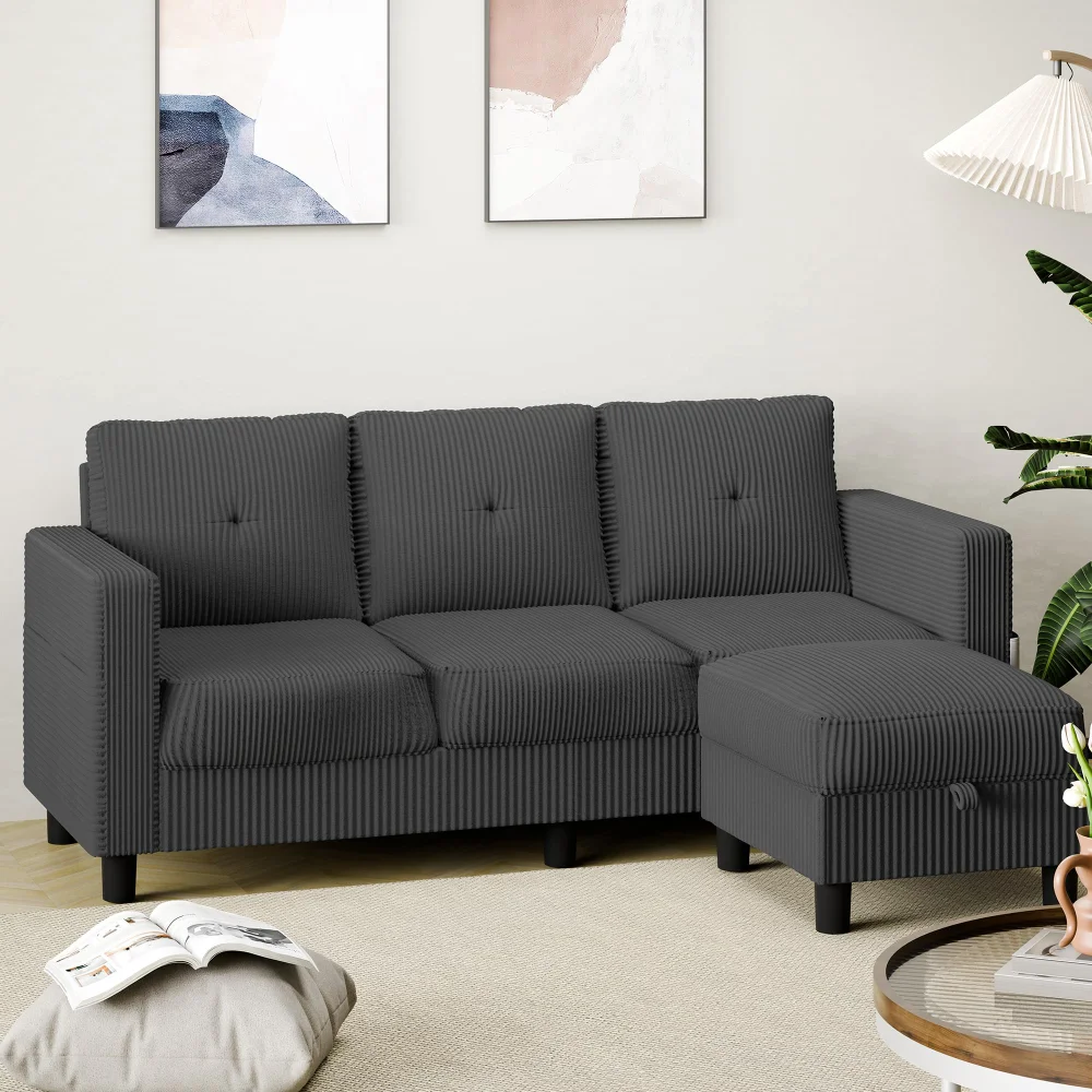 Sofas & Sectionals, 76", Grey